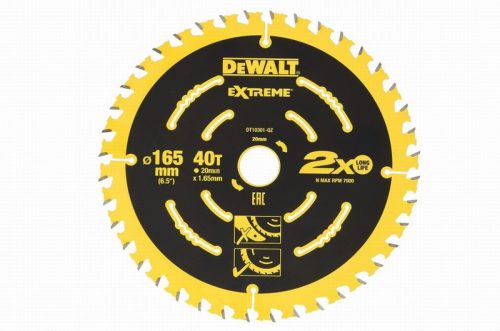 DeWalt Extreme Framing Circular Saw Blade 165 x 20mm x 40T