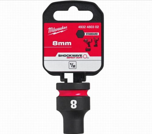 Milwaukee 4932480302 SHOCKWAVE Standard 1/2″ 8mm Impact Duty Hex