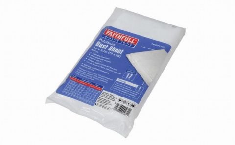 Faithfull FAIDSPL3627 3.6 x 2.7m Light-Duty Polythene Dust Sheet