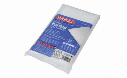 Faithfull FAIDSPL3627 Light-Duty Polythene Dust Sheet 3.6 x 2.7m