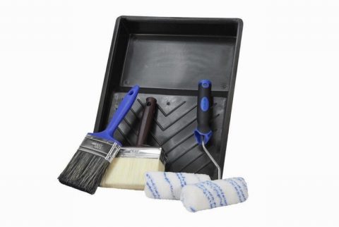 Faithfull FAIRKITWOOD Wood Care Paint Brush & Roller Kit-6 Piece