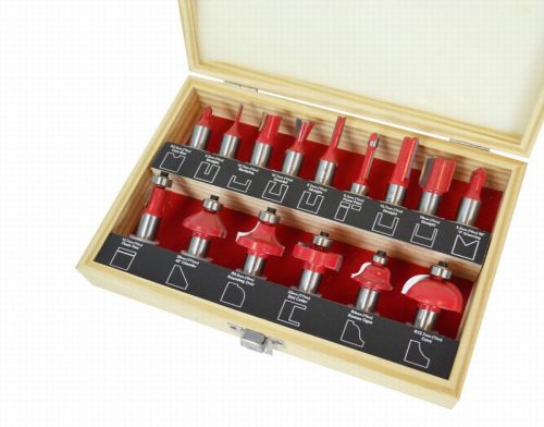 Faithfull FAIRBS15 Router Bit Set of 15 TCT 1/2in Shank