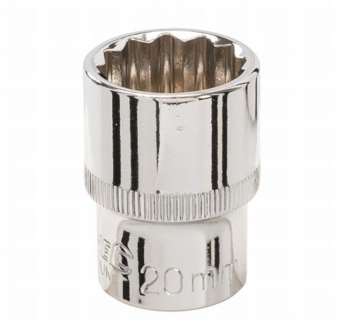 Silverline 504869 20mm Deep Socket 1/2″ Drive 12pt Metric