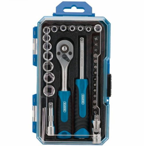 Draper 04777 1/4in Square Drive Socket Set – 35 Piece