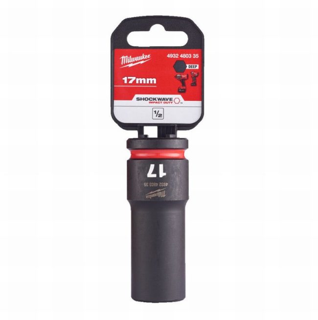 Milwaukee 4932480335  17mm 1/2" Impact Hex Deep Socket - Image 2