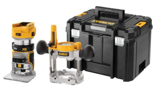 DeWalt DCW604NT-XJ 18v XR Li-ion BL Router with Extra Bases Body