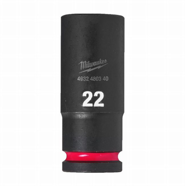 Milwaukee 4932480340  22mm 1/2" Shockwave Impact Hex Deep Socket