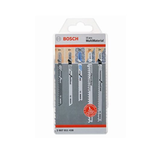 Bosch 2607011438 Mixed Jigsaw Blade Set For Multi-Material 15pc