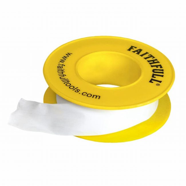 Faithfull 12mm x 5m  P.T.F.E Gas Tape White - Image 2