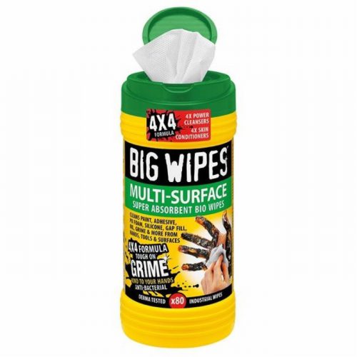 BigWipes 4×4 Multi-Surface Cleaning Wipes Tub of 80