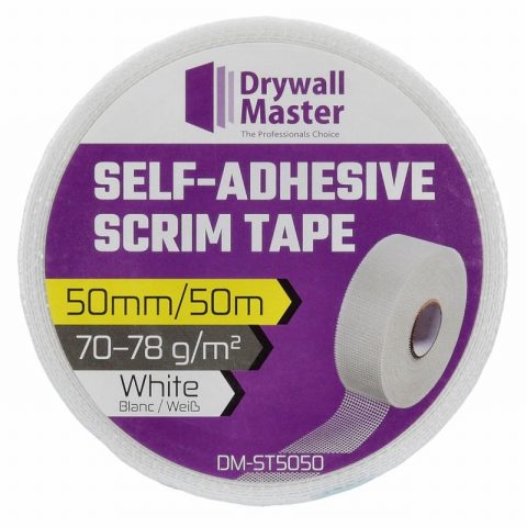 Drywall Master DM-ST5050 50mm x 50m Scrim Adhesive Tape White