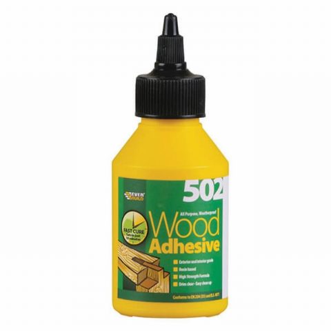 Everbuild EVBWOODBO125  125ml 502 Weatherproof Wood Adhesive