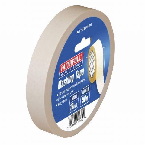 Faithfull FAITAPEMAS19  19mm x 50m Masking Tape
