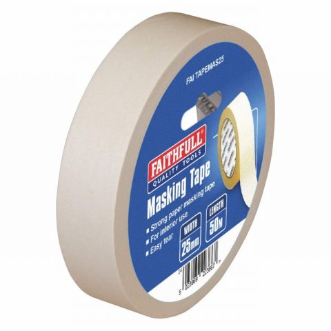 Faithfull FAITAPEMAS25 25mm x 50m Masking Tape