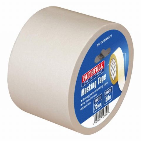 Faithfull FAITAPEMAS75  75mm x 50m Masking Tape