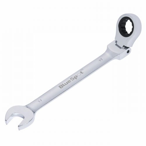 BlueSpot 05113 180° Flexible Head Ratchet Spanner 17mm
