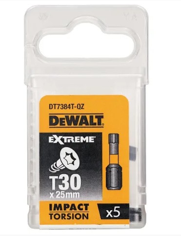 DeWalt DT7384T Impact IR Torsion Screwdriver Bit T30 25mm – 5pc