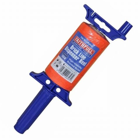 Faithfull FAIBLDISPHD 100m Brick Line Dispenser Reel Hi-Vis Line