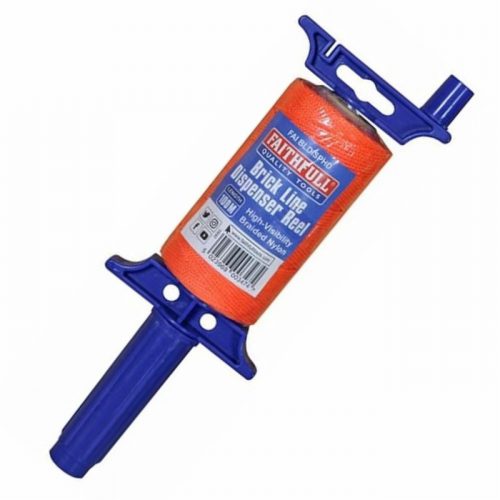 Faithfull FAIBLDISPHD Brick Line Dispenser Reel Hi-Vis Line 100m