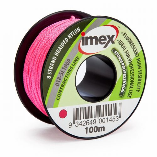 Imex 018-SL100P 100m 8 Braid Pink Stringline