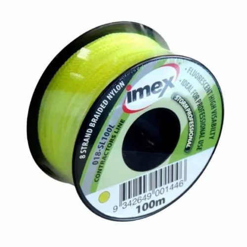 Imex SL100l Braided Nylon Lime String Line 100m