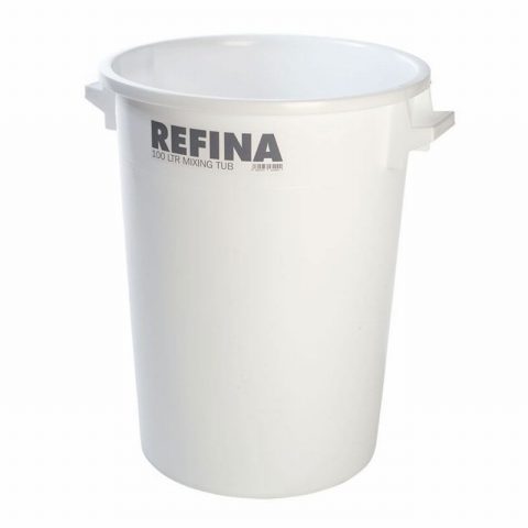 Refina 321013 100 L Plastic Mixing Tub – White