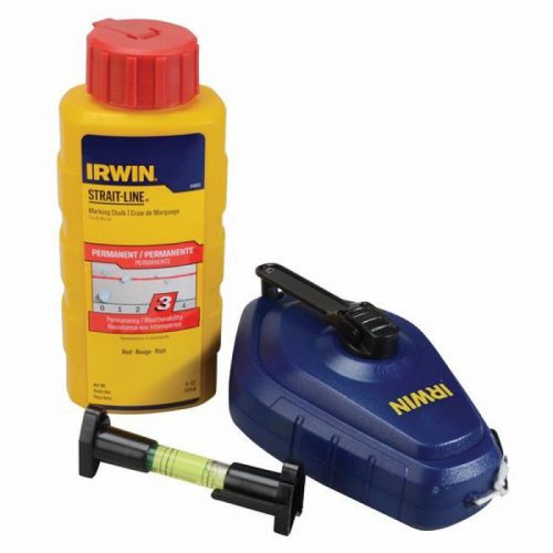 IRWIN 3X Speed-Line Refillable Chalk Line W/R Chalk & Level