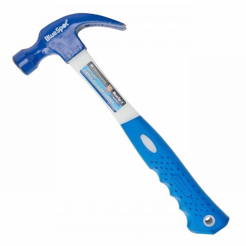 BlueSpot 26147 570g (20oz) Claw Hammer Fibreglass Shaft