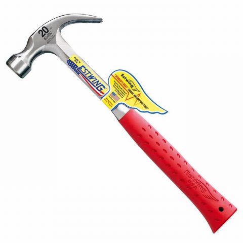 Estwing E3-20CR 560g (20oz) Curved Claw Red Hammer – Vinyl Grip
