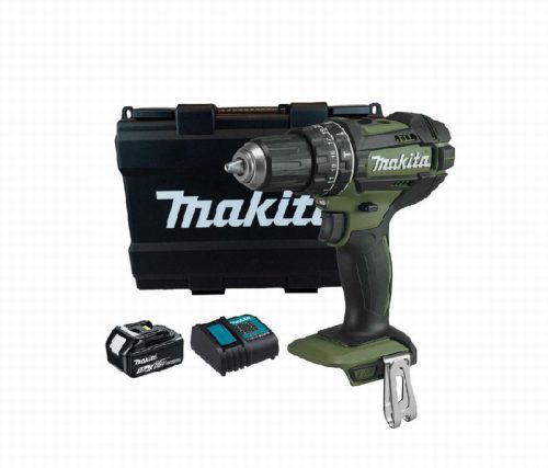 Makita DHP482SFO 18V LXT Olive Green Combi Drill with 1x 18v – 3