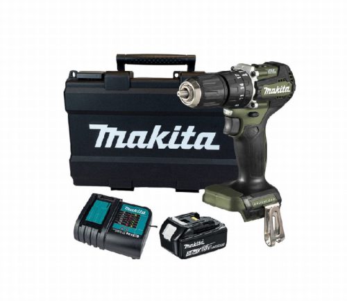 Makita DHP487FX3O 18v BL Green/Black Combi Drill