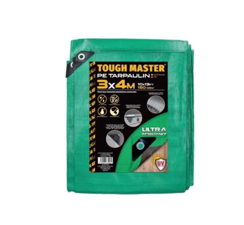 TOUGH MASTER TM-PT1534 3x4m Water Resistan Tarpaulin Sheet Green