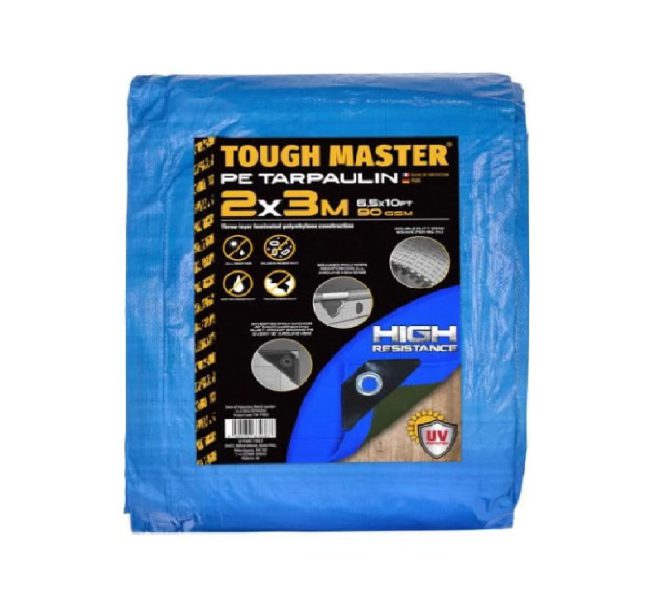 TOUGH MASTER TM-PT923  2x3m Water Resistant Tarpaulin Sheet Blue