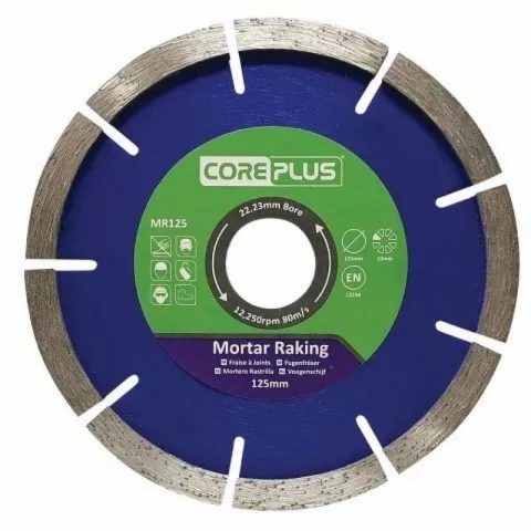 Core Plus CORDBMR125 125×22.23mm Mortar Raking Diamond Blade