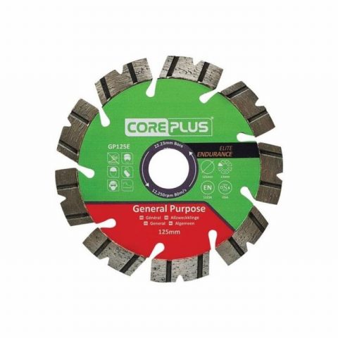 CorePlus CORDBGP125E 125×22.23mm Genera-Purpose Diamond Blade