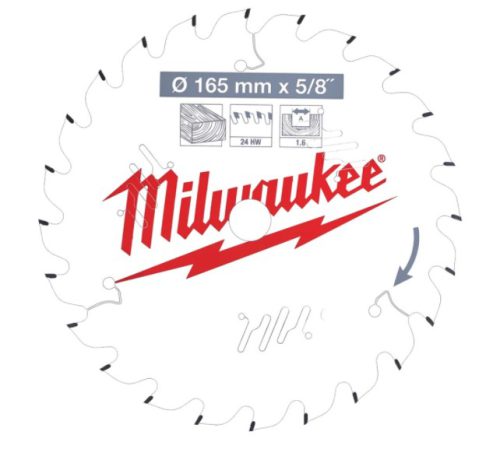 Milwaukee 4932471311 165mm x 15.87mm x 24T ATB Circular Saw Blad