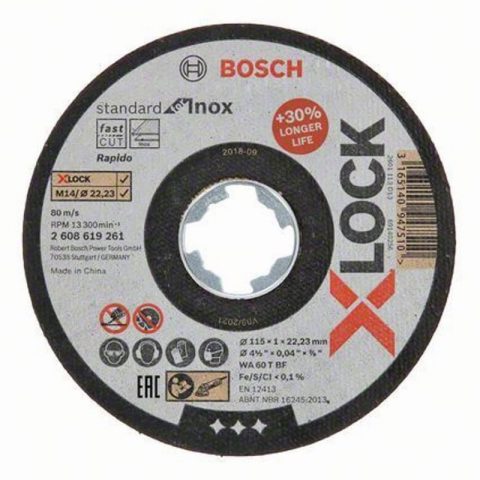 Bosch 2608619261 115mm x 1mm Cutting Disc X-LOCK – 1pc