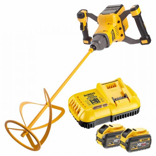 DeWalt DCD240X2 18/54V XR FlexVolt Paddle Mixer 2 x 9.0/3.0Ah