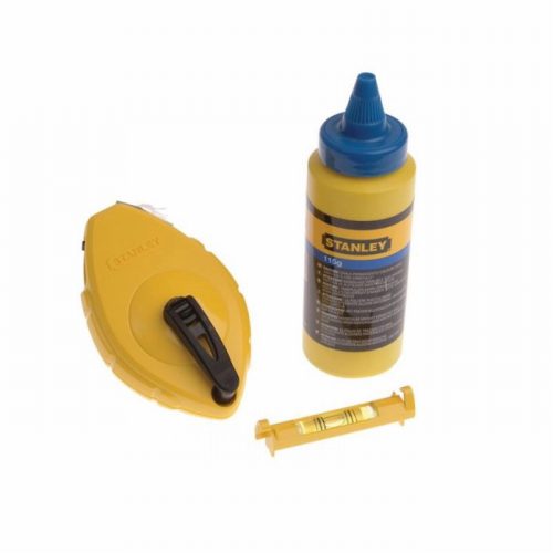 Stanley STA047443 Chalk Line 30m Chalk and Level – Blue