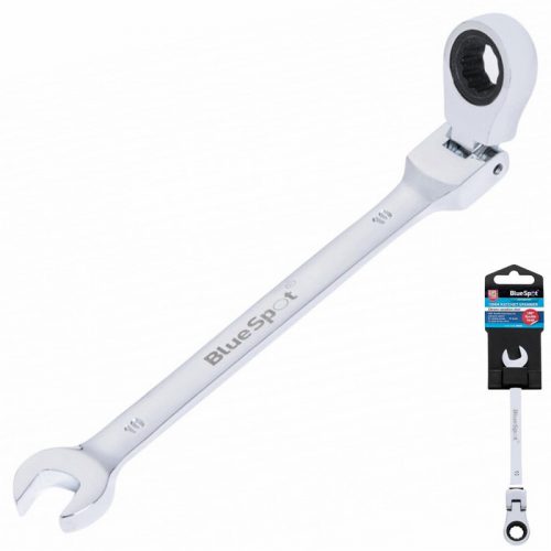 BlueSpot 180° Flexible Head Ratchet Spanner 10mm