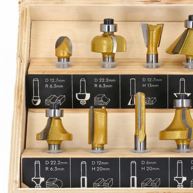 TOUGH MASTER TM-RB12W Router Bit SetTungsten Carbide Tipped Wood - Image 3