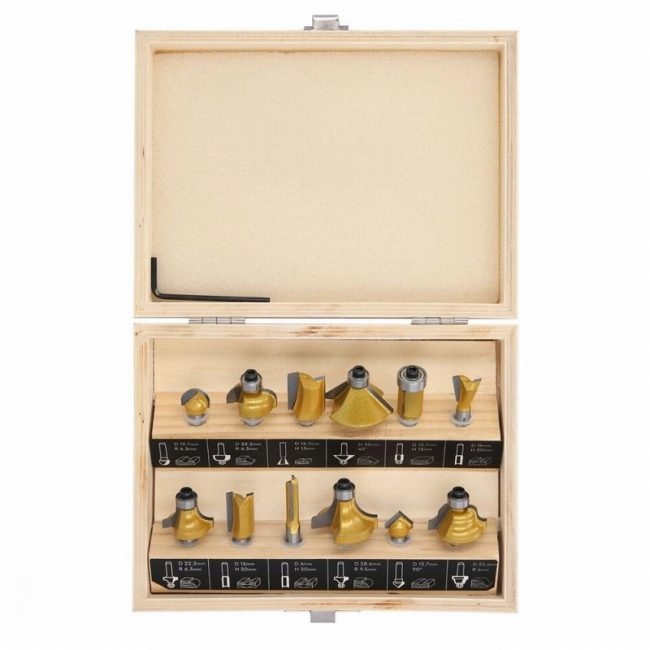 TOUGH MASTER TM-RB12W Router Bit SetTungsten Carbide Tipped Wood