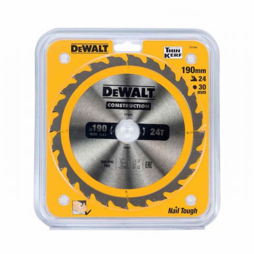 DeWalt Portable Construction Circular Saw Blade 190 x 30mm x 24T