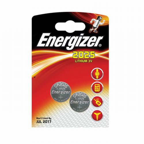 Energizer CR2025 Coin Lithium Battery Pack of 2