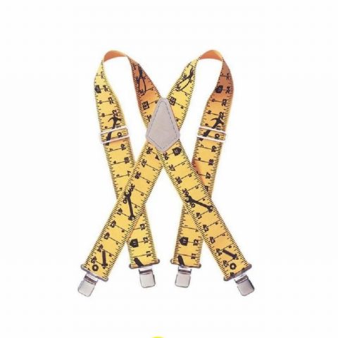 Kunys KUNSP15Y  2in  Yellow Tape Measure Braces Wide