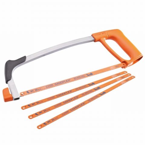 Bahco XMS23HACKBL 300mm (12in) Hacksaw with 3 EXTRA Blades