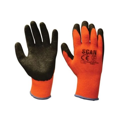Scan SCAGLOKSTH3 Size L Dipped Thermal Latex Gloves (3 Pairs)