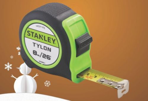 Stanley Hi-Vis Tylon Tape Measure 8m (26ft)