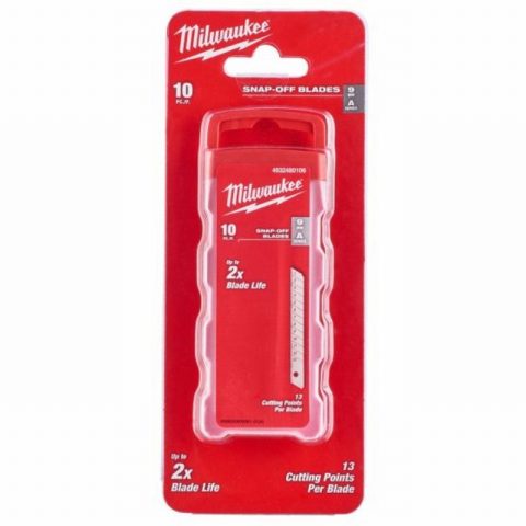 Milwaukee 4932480106 Replacement 9mm Snap Blades – Pack of 10