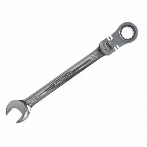 Faithfull 13mm Ratchet Combination Spanner Flex Head CV